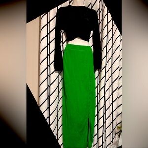 Showpo Vibrant Green Maxi Skirt